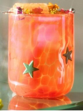 Anthropologie Limited Edition Marquee Icon Juice Glass Patina Star New In Box